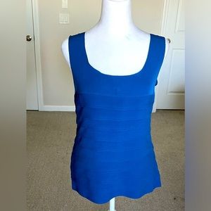 NWOT Tory Burch Silk Blue Oriena Tank Top Size 2